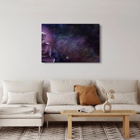 Tablou - Buddha cu florile vieții (90x60 cm)