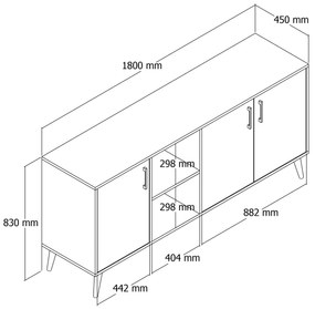 Dulap Essex (Nuc + Antracit). 1073266