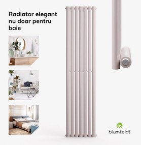 Blumfeldt Tallheo, 41 x 180, radiator, radiator de baie, radiator tubular, 691 W, apă caldă, 1/2