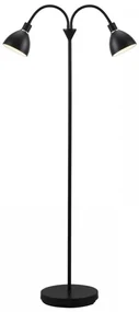 Lampadar modern cu 2 brate flexibile Ray negru 63224003 NL