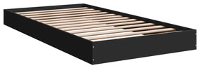 842057 vidaXL Cadru de pat, negru, 100x200 cm, lemn prelucrat