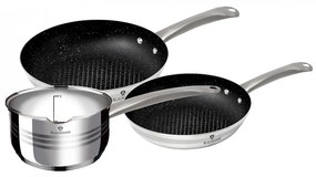 Set cratita si tigai non stick otel inoxidabil cu interior din marmura XYLAN Gourmet Line Blaumann BL 3177