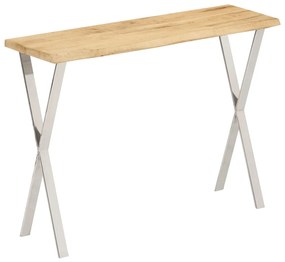 vidaXL Masă consolă, margini naturale, 105x33x76 cm, lemn masiv mango