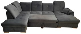 Supermobel Canapea in forma de U DAVIO, 320x85-104x204/156, sawana 27, stanga