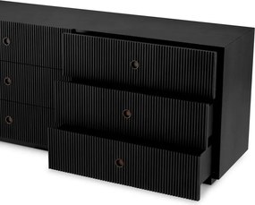 Comoda design LUX, Furnir de stejar gri carbune, Dimitrios