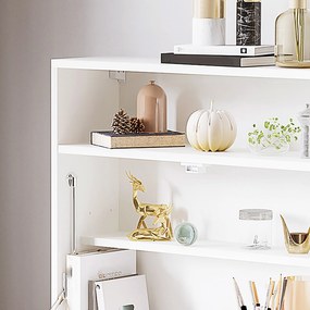 HOMCOM Birou suspendat birou de perete cu tavă pliabilă și 3 compartimente - 64 x 20 x 60 cm - alb | Aosom Romania