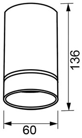 Spot aplicat tavan SPLIT alb L-13,6cm
