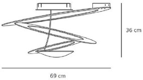 Artemide AR 1247010A - Plafonieră PIRCE MINI 1xR7s/330W/230V