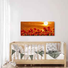 Tablou - lan înflorit de lalele (120x50 cm)