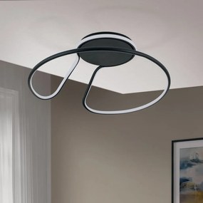 Lustra LED aplicata stil minimalist CLAIRE neagra