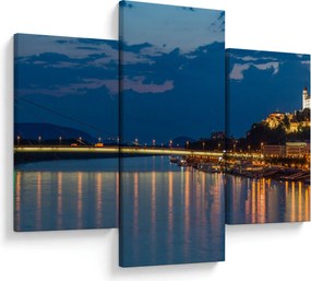 Tablou cu Bratislava și palat (90x60 cm)
