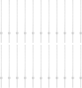 vidaXL Stâlp de gard. 22 pcs Argintiu 140 cm Oțel