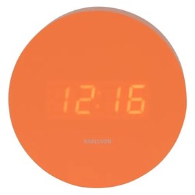 Karlsson 5981OR ceas LED de design cu alarmă portocaliu, diametru 9 cm