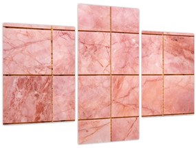 Tablou - Roz, gresie marmorată (90x60 cm)