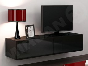 Masă TV/Dulap Zylia 140 (Negru + Negru lucios ). 1053758