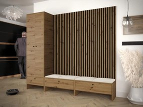 Mobilier hol Esmaldos VI (Stejar artisan + Negru + Bej) . 1104719
