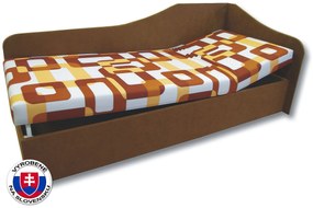 Pat de o persoană (canapea) 80 cm Abigail (Gusto 11 + maro 13) (D). Promo -8%. 793053