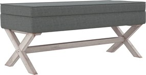 vidaXL Taburet de depozitare, gri închis, 110x45x49 cm material textil