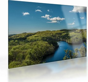 Tablou pe sticlă - Lac montan (70x50 cm)