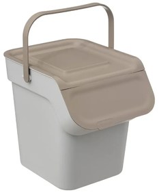 Cos gunoi sortare Nyborg, plastic, bej, 20 litri, 28,5 x 31 x  34 cm