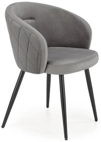 Scaun de bucaterie Meta, gri/negru