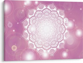 Tablou - Mandala pe fundal roz (70x50 cm)