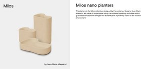 Ghiveci plante design decorativ modern exterior/interior MILOS NANO I