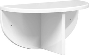 vidaXL Raft de perete Alb lucios 38 x 19 x 19 cm Lemn compozit