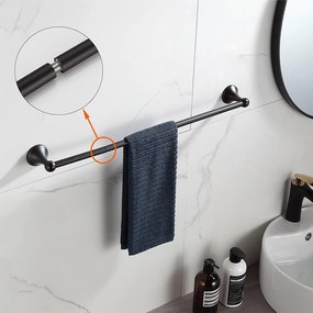 Cuier de baie negru 332870A