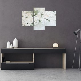 Tablou - Abstracție de Flori Albe (90x60 cm)