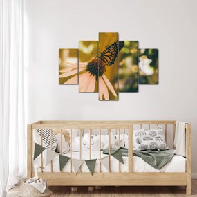 Tablou cu fluture pe floare (150x105 cm)