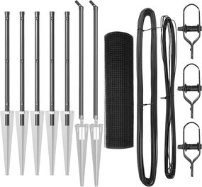 vidaXL Stâlp de gard. Gri 10 x 0,6 m (rulou de plasă de 12 x 12 mm)