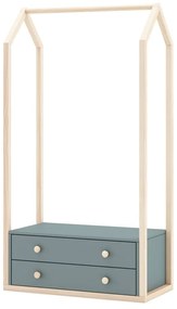 Șifonier de copii verde prăfuit deschis 80x170x40 cm Esteban – Marckeric