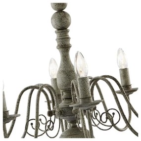 Searchlight 2268-8GY - Lustră pe lanț GREYTHORNE 8xE14/40W/230V