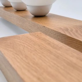 Lustră aplicată MATTE 2xE27/15W/230V + 3xG9/5W/230V alb/stejar