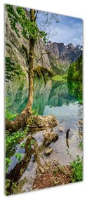 Tablou sticlă Lacul în munți