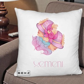 Perna Personalizata Zodie Gemeni, 40x40 cm, Alb Pufos, Husa Detasabila, Perna Inclusa, BEKZ®