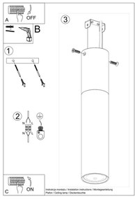 Plafonieră PABLO 1xGU10/40W/230V negru