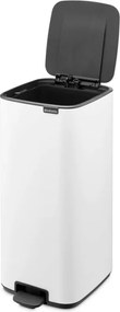 Cos de gunoi Brabantia Bo Pedal 1010120, 30 l, Inchidere usoara, Baza antiderapanta, Alb