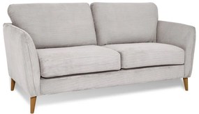 Canapea gri deschis cu tapițerie din catifea reiată 170 cm Paris – Scandic