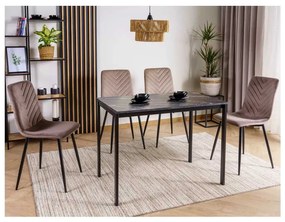 Masă de bucătărie Novales, marmură neagră / negru