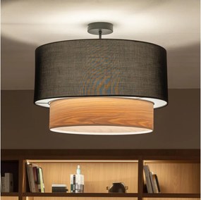 Brilagi - Plafonieră LED aplicată CERIA 1xE27/60W/230V Ø 50 cm negru/bej