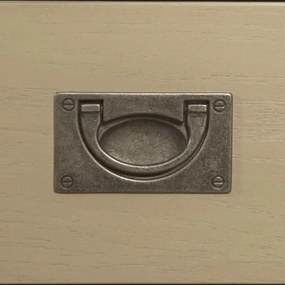 Vitrina Casablanca, 2 Usi si 2 Sertare, Crem, 115 cm