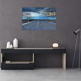 Tablou cu drum în furtună (90x60 cm)