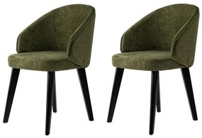 Set de scaune de sufragerie Bentley Green andBlack, 2 buc.