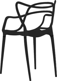 Set de gradina KATO SIRVON - 2 scaune si masa rotunda, neagra