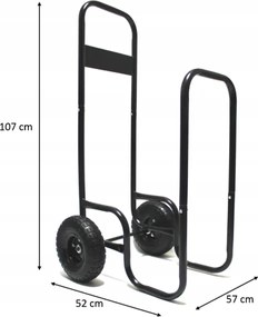 Cărucior de transport pentru lemne de foc