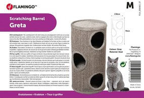 Flamingo Scărpinătoare pentru pisici GRETA gri, 70 cm