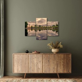 Tablou cu lac și copaci (90x60 cm)