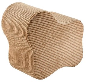 Puf de copii maro cu tapițerie din catifea reiată Cloud – Wigiwama